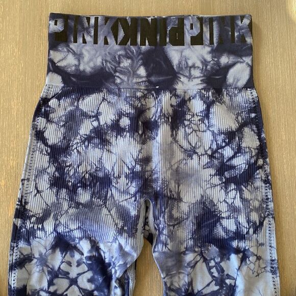 Pink Victoria's Secret  Ultimate Blue Tie Dye Tight Leggings Women’s Size S - Picture 4 of 13
